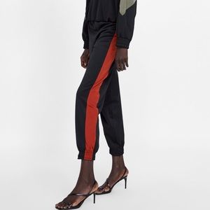 NWT • Zara • Jogging Pants with Contrasting Trim